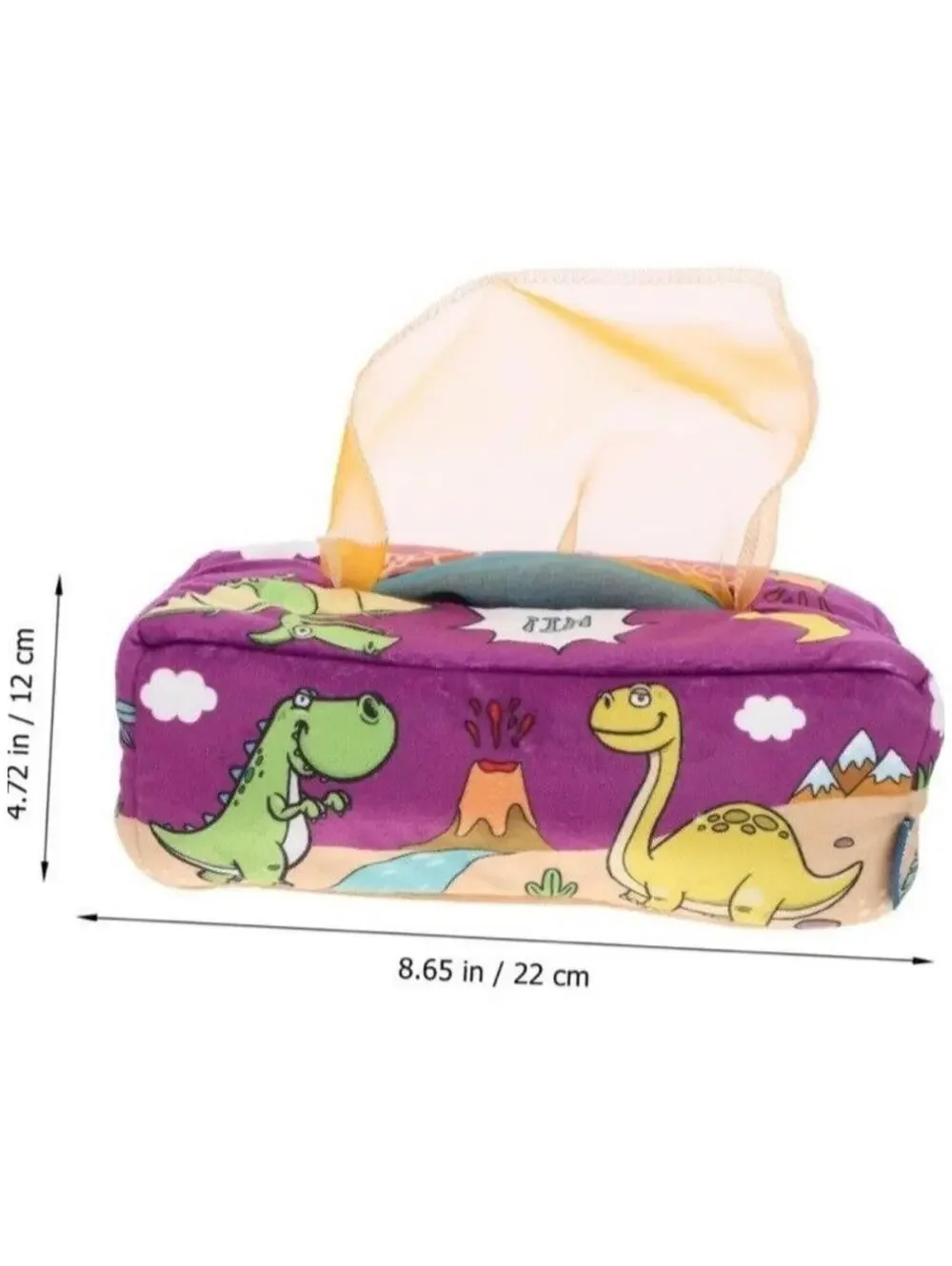 Kids Brain Exercise Tissue Box Color Sorting Toy Sensory Purple Felt, New 1pc